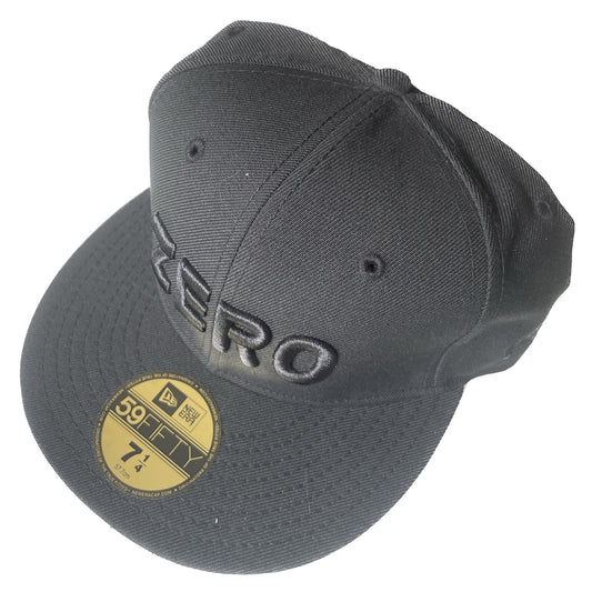 Zero Black on Black logo fitted hat vintage 00s