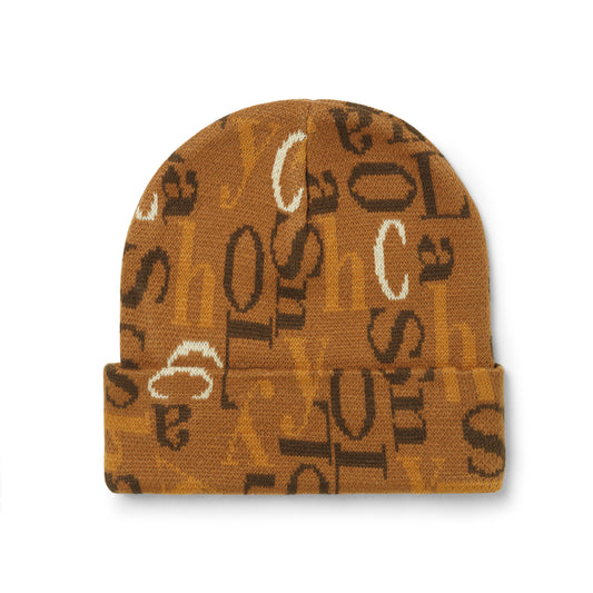 Cash Only 'Big Letter' Beanie (Tan)