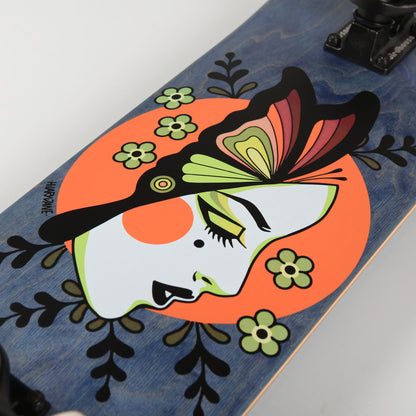 Birdhouse 'Lizzie Armanto Butterfly' 8" Complete Skateboard (Blue)