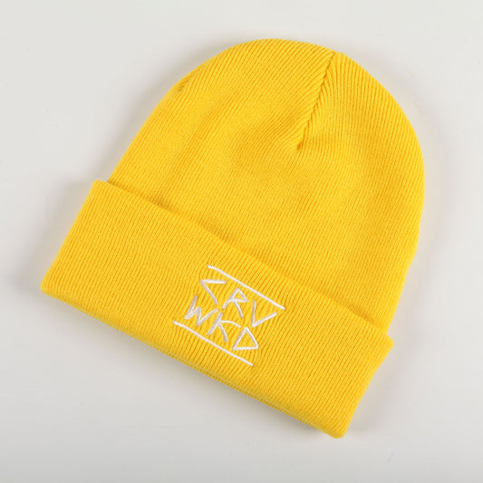 Carve Wicked 'Logo' Embroidered Beanie (Yellow)