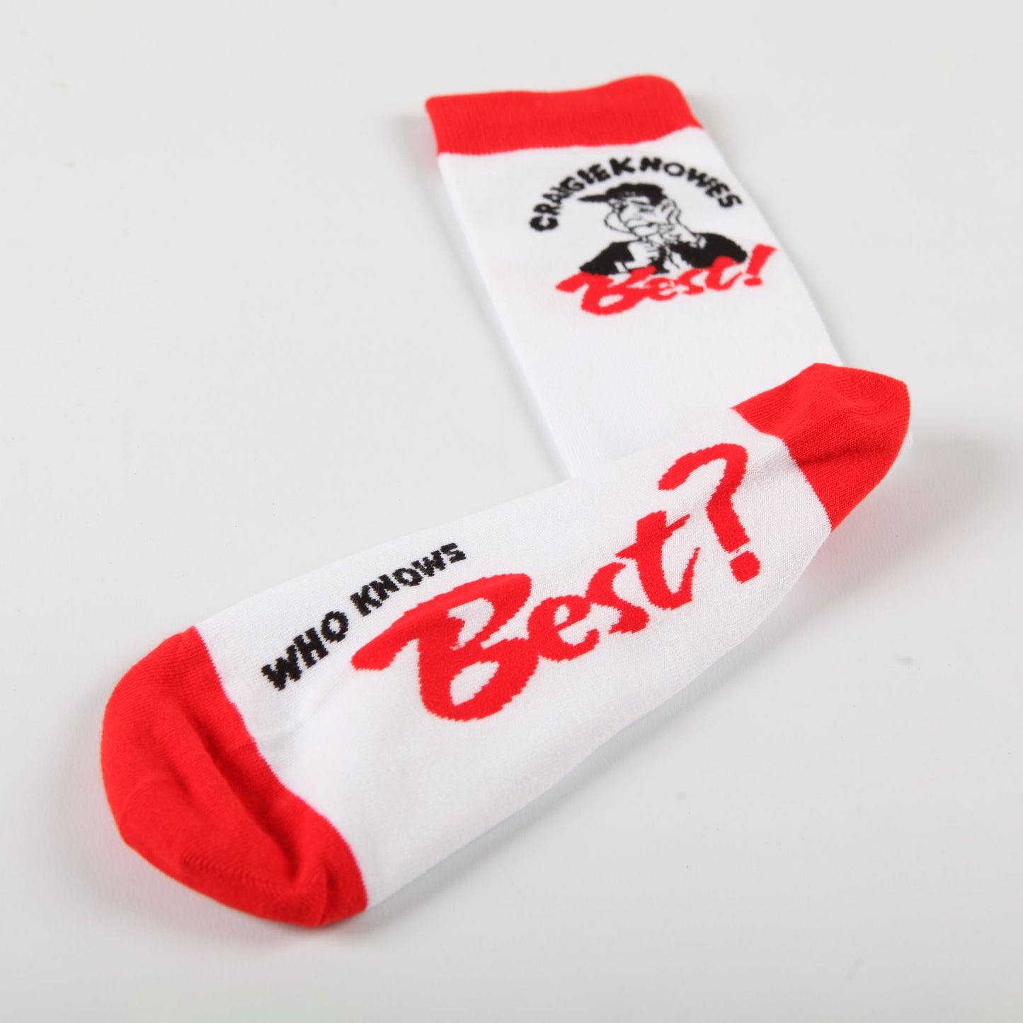 Handy X Craigie 'Who Knows Best' Socks (White)