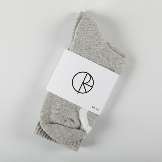 Polar 'Happy Sad' Socks (Heather Grey)