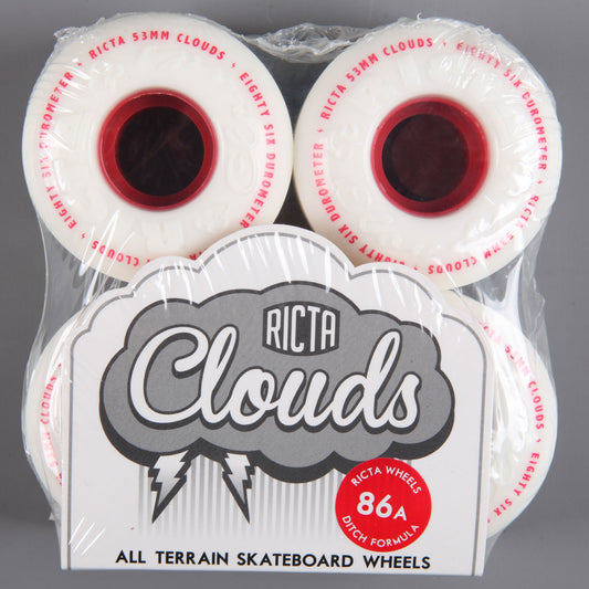 Ricta 'Clouds' 53mm 86a Wheels (White / Red)