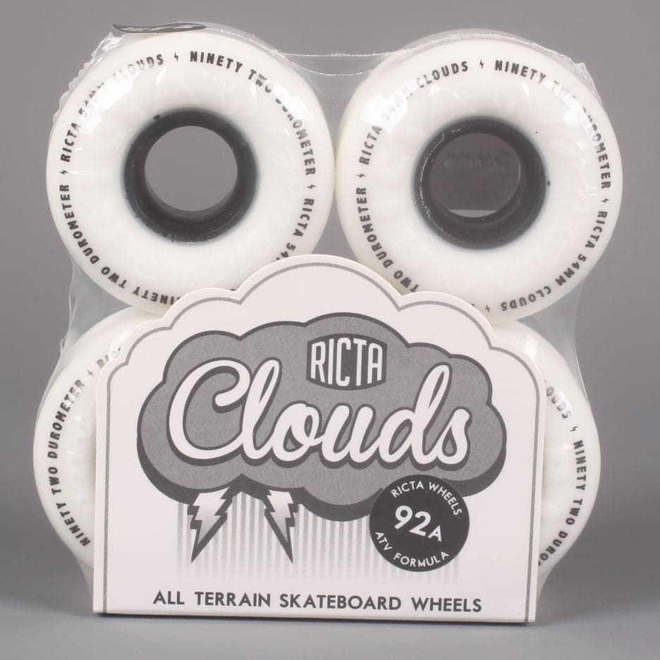 Ricta 'Clouds' 54mm 92a Wheels (White / Black) - CSC Skate Shop UK