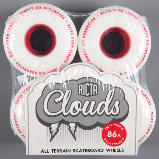 Ricta 'Clouds' 55mm 86a Wheels (White / Red)