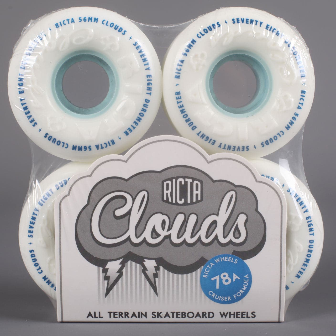 Ricta 'Clouds' 56mm 78a Wheels (White / Blue) - CSC Skate Shop UK