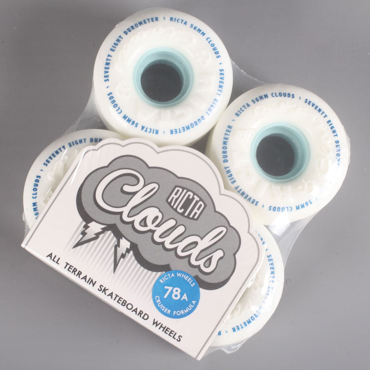 Ricta 'Clouds' 56mm 78a Wheels (White / Blue) - CSC Skate Shop UK