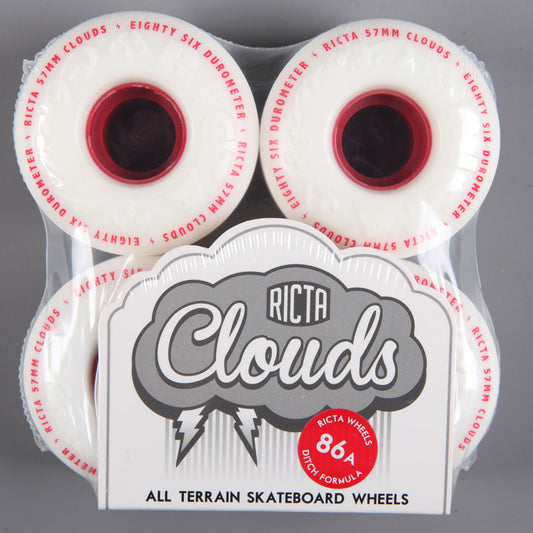 Ricta 'Clouds' 57mm 86a Wheels (White / Red)
