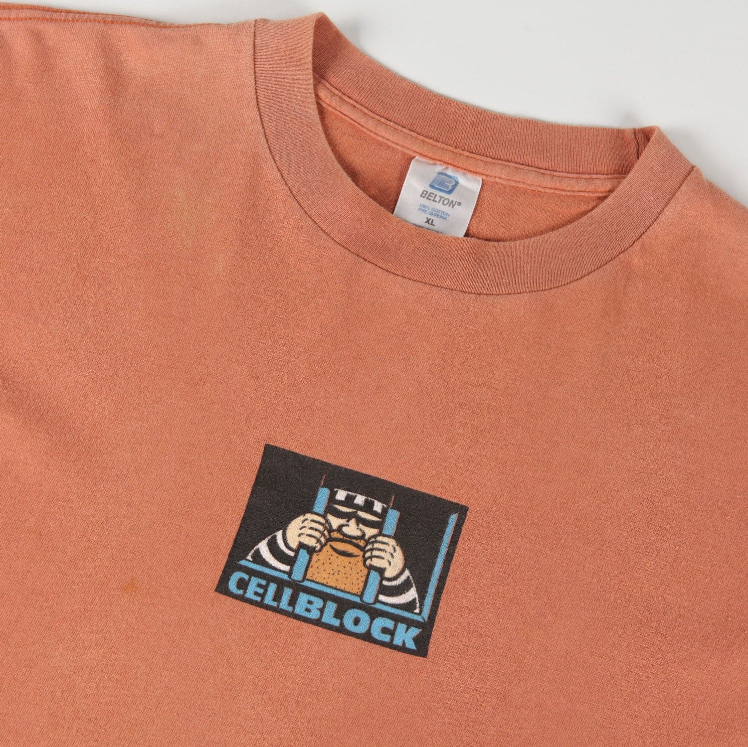 Santa Cruz Cellblock Single Stitched T Shirt Rust VINTAGE 90s