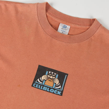 Santa Cruz 'Cellblock' Single Stitched T-Shirt (Rust) VINTAGE 90s size XL