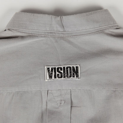 Vision Street Wear 'Vision' Button-up Shirt (Grey) VINTAGE 80s