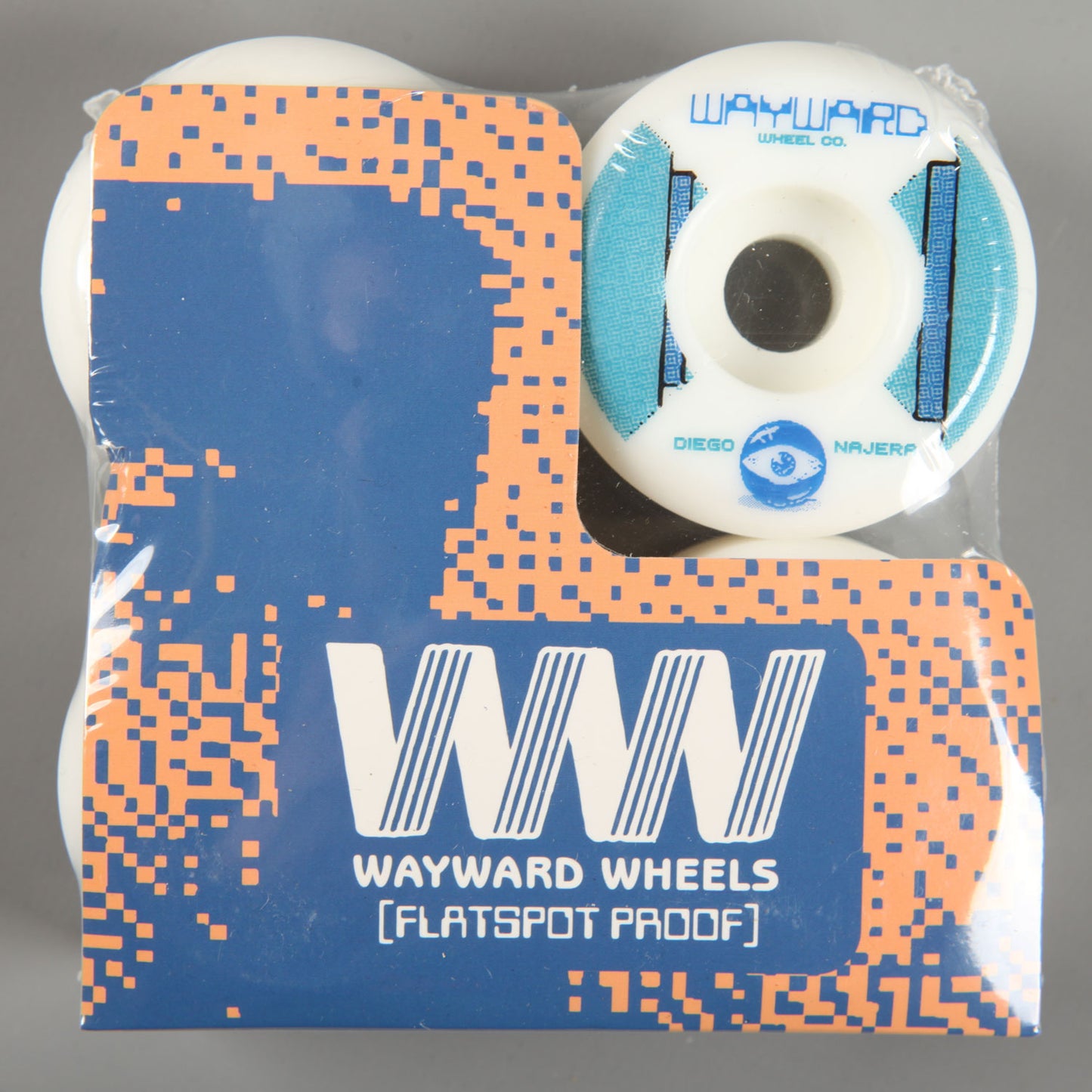 Wayward 'Diego Najera Funnel Pro' 52mm 101a Wheels (White / Blue)