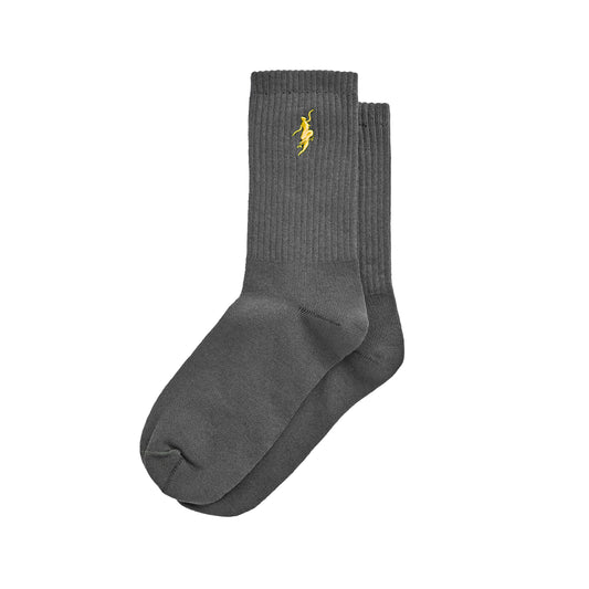 Polar 'No Comply' Socks (Graphite / Yellow)
