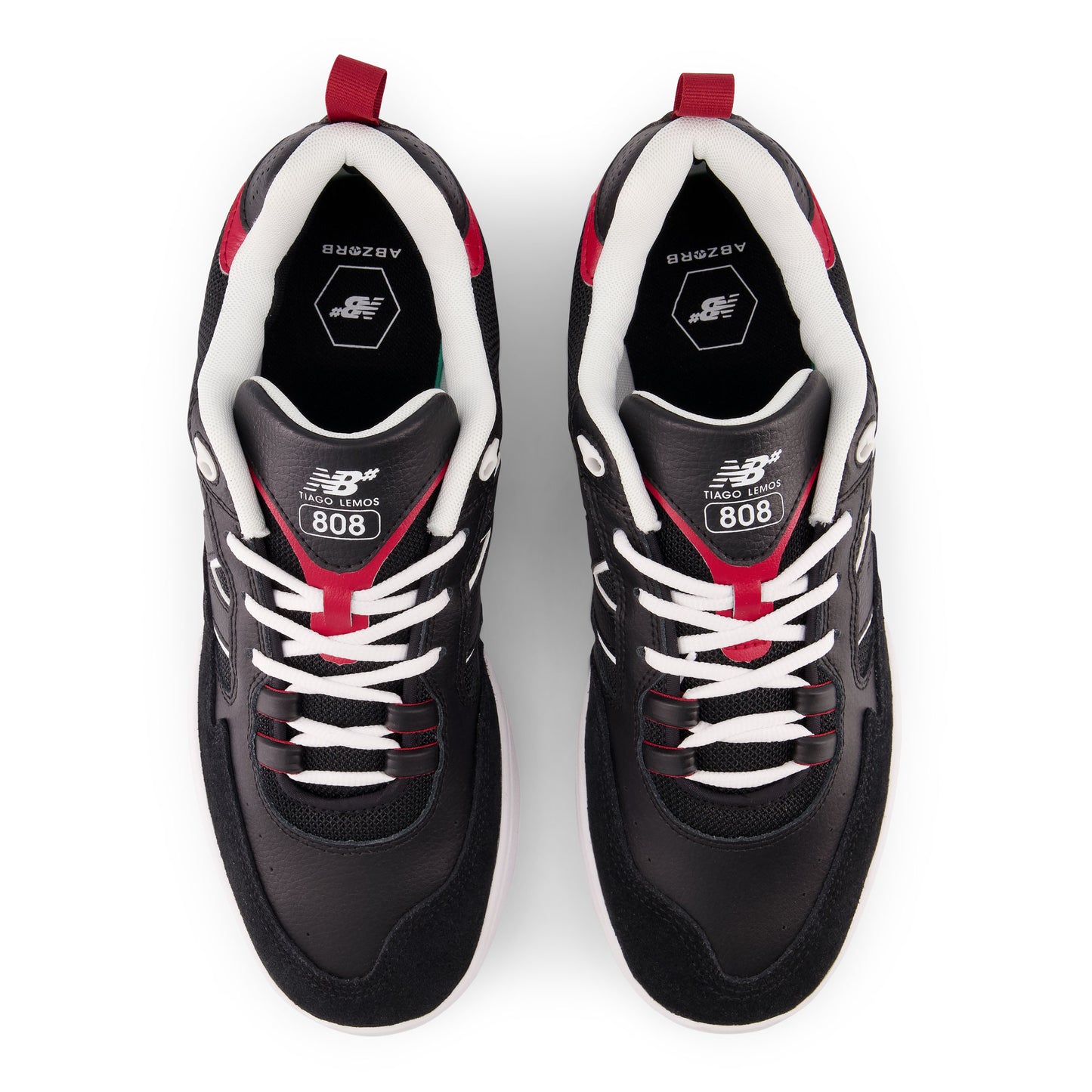 New Balance Numeric 'Tiago 808' Skate Shoes (Black / Red)